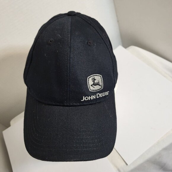JOHN DEERE Hat Snapback Baseball Vintage Farm Cap Retro Dad Trucker Black - Picture 3 of 9